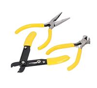 outdoorm 3 Pcs Pliers Set Multifunction Mini Needle Nose Pliers Chain Pliers Open Wire Stripper Pliers Combination Pliers Tool Set