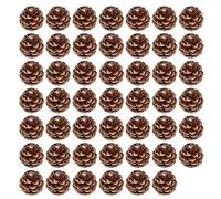 outdoorm 48pcs Christmas Pine Cones Ornaments with String Rustic Pine Cones Fall Decoration for DIY Crafts