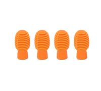 outdoorm 4Pcs Drum Stick Practice Tip Portable Silicone Mute Drumstick for Beginner Practicing (Orange)