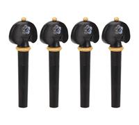 outdoorm 4Pcs Violin Tuning Peg HandCarved Flower Ebony Wood Musical Instruments Accessories (Abalone Shell)