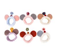 outdoorm 6pcs Cute Three Dimensional Sun Flower Face Wash Hairband Mommy Cute Flower Headband Makeup Hairband