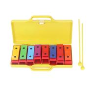 outdoorm 8 Note Colorful Resonator Bells with Case Removable Plates Plastic Case Percussion Mallet Instrument Musical Toy for Kid Adult