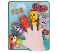 outdoorm Animals Finger Puppet Set Playing Teaching Interactive Finger Puppets Bedtime Story Toy for Storytelling (D)