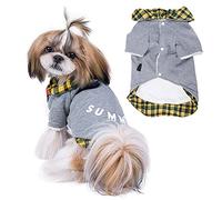 outdoorm Autumn Winter Cotton Smile Yellow Thicken Beautiful Soft Comfortable Pet Clothes Warm Coat Clothing for Dogs (S)