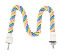 outdoorm Bird Cotton Rope Perch Colorful Bendable Safe Climbing Parrot Rope Toy for Cockatiels Lovebirds Budgies (M)