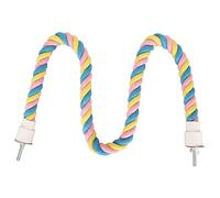 outdoorm Bird Cotton Rope Perch Colorful Bendable Safe Climbing Parrot Rope Toy for Cockatiels Lovebirds Budgies (L)