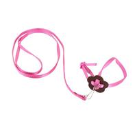 outdoorm Bird Harness Parrot Leash Adjustable Birds Nylon AntiBite Rope for Outdoor Training (Roseate)