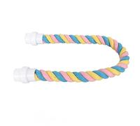 outdoorm Bird Rope Perch Colorful Flexible Cotton Parrot Swing Climbing Standing Toy for Cockatiels Parakeets (L)