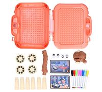 outdoorm Children Drawing Projector Table Dinosaur Shaped Projection Painting Board with Light Educational Toy (Roseate)