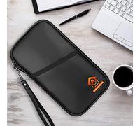 outdoorm Fireproof Document Bag Passport Holder Fireproof and Money Bag Silicone Coated Fiberglass Safe Storage Pouch with Zipper Closure Hand Strap for Cash File Cards Jewelry