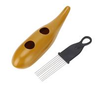 outdoorm Fish Shape Latin Instrument with Scraper ABS Guiro Percussion Instrument for Musical Training and Band Accompaniment