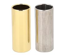 outdoorm Guitar Slide Set Metal Finger Instrument Accessory Electric Bass Banjo Ukulele Gold Silver