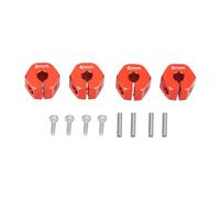 outdoorm Hex Wheel Hub Adapter 8MM Thickness Aluminum Alloy Long Lasting 4.0mm Hole for SCX10 CC01 WRAITH 90027 90034 (Red)