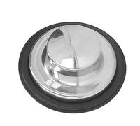 outdoorm Kitchen Sink Stopper Brushed Stainless Steel Garbage Disposal Stopper Rubber Sealing Ring Sink Plug Cover 86mm OD