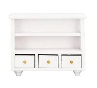outdoorm Miniature Cabinet Pure White Edge Lovely Storge Cabinet for Bathroom Decoration