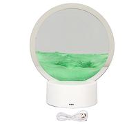 outdoorm Moving Sand Art High Transparency Dynamic Glass Battery USB Powered Lights Picture for Family Office Cafe (Green)