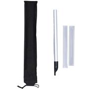 outdoorm Musical Short Flute Portable Alloy Professional Level Short Flute with Learning Manual for Students (Silver D Tune)
