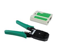 outdoorm Network Cable Pliers Crystal Crimper Wire Crimping Tester Tool with Stripper 9V Battery