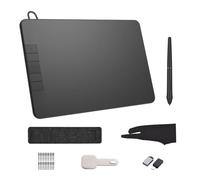 outdoorm PN640 Graphics Drawing Tablet 6 X 4 Inch Active Area 8192 Levels Pressure Tilt Function Art Animation Drawing Board with Battery-Free Stylus 20 Pen Nibs Compatible with