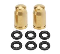 outdoorm RISK Bicycle Air Nozzle Cap Titanium Alloy Mechanical Property Bike Tire American Valve Cap Dustproof (Gold)
