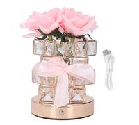 outdoorm Rose Flower Lamp Rechargeable Touch Control Stepless Brightness Dimming 3 Color Temperature Cordless Rose Light for Bedroom Decoration