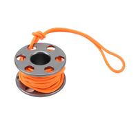 outdoorm Scuba Diving Finger Reel Aluminum Alloy Mini Finger Spool Reel Pendant with Glow in The Dark Nylon Guide Line for Underwater Cave Diving (Gray)