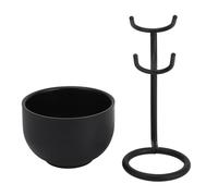 outdoorm Shaving Brush Stand with Bowl Men Beard Shaving Tool Brush Holder Set Grooming Kit Rack