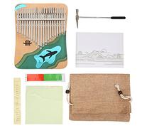 outdoorm Thumb Piano Kalimba 17 Keys Portable Finger Instrument Kit Set with Tune Hammer Gift