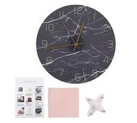 outdoorm Wall Clock Nordic Decorative Marble Printing Mute Round Hanging Clock Home Decoration