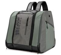 OutdoorMaster 38L Ski Boot Bag, Air Travel Snowboard Boot Backpack with Waterproof Bottom for Ski Helmet, Goggles and Gloves - Dark Gray