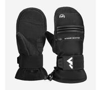 OutdoorMaster 3M & KEVLAR Waterproof Adults Ski Mittens for Men & Women Black S