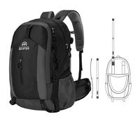 OutdoorMaster 50L Hiking Backpack with High Strength Aluminum Support, Lightweight Travel Daypack with Rain Cover, Waterproof Camping Bag for Men Women -Black