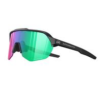 OutdoorMaster Hawk HD Polarized TR90 Sport Sunglasses fo Fishing Baseball Sailing Golf Driving-Black Frame RoseRed Lens with Revo Blue VLT48%