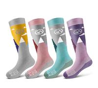 OutdoorMaster Merino Wool Ski Socks for Kids, Unisex Boys, Thermal Winter Warm Snowboarding Socks for Cold Weather