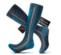 OutdoorMaster Merino Wool Ski Socks, Light Cushion Compression Thermal Socks for Men & Women, Cold Weather Snowboarding Socks Over The Calf Non-Slip Cuff, Reduce Muscle Pain & Protect Ankle