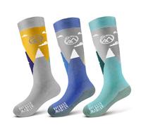OutdoorMaster Merino Wool Ski Socks, Thermal Winter Warm Socks for Kids | 30% Merino Wool, Great Breathability, Machine Washable, Over-the-Calf, Non-slip Cuff, Itch-free, Kids, Boys, Girls