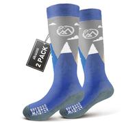 OutdoorMaster Merino Wool Ski Socks, Thermal Winter Warm Socks for Kids | 30% Merino Wool, Great Breathability, Machine Washable, Over-the-Calf, Non-slip Cuff, Itch-free, Kids, Boys, Girls