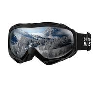 OutdoorMaster OTG Ski Goggles - Over Glasses Ski/Snowboard Goggles for Men, Women & Youth - 100% UV Protection (Black Frame + VLT 10% Grey Lens)