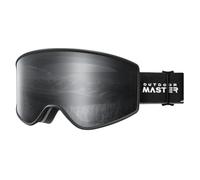OutdoorMaster Pulse Ski Goggles, Frameless OTG Cylindrical Snow Goggles with Lock & Fit Lens Change System for Men, Women & Youth, Dark Smoke Vlt 10%