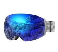 OutdoorMaster Ski Goggles PRO - Frameless, Interchangeable Lens 100% UV400 Protection Snow Goggles for Men & Women ( Grey Frame VLT 15% Blue Lens with Free Protective Case )