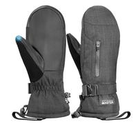 OutdoorMaster Ski Snow Mittens for Women & Men, Thermal Snowboard Ski Gloves Screen Touch, Warm Winter Anti-slip Waterproof with Double-Pocket for Cold Weather Sports, Skiing, Snowboarding