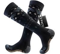 OutdoorMaster Ski Socks, 2/3/4 Pack Snowboarding Socks for Men & Women, Thermal Winter Warm & Breathable, Over The Calf