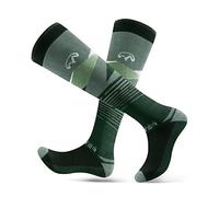 OutdoorMaster Ski Socks for Men, 2-Pair Skiing and Snowboarding Thermal Socks with OTC Design w/Non-Slip Cuff
