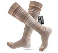 OutdoorMaster Ski Socks, Merino Wool Ski Socks for Men & Women, Thermal Winter Warm & Breathable Snowboarding Socks for Cold Weather, Over The Calf Non-Slip Cuff, Machine Washable