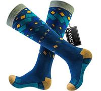 OutdoorMaster Ski Socks, Snowboarding Socks for Men & Women, Thermal Winter Warm & Breathable, Over The Calf Non-Slip Cuff