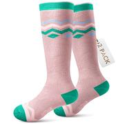 OutdoorMaster Ski Socks, Snowboarding Socks for Unisex Boys, Thermal Winter Warm, Over The Calf Non-Slip Cuff