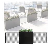 OutdoorMetalPlanterBoxwithLowFenceforGarden&PatioDividersCommercialRestaurantDecorativeSucculentPlanterPot(141.7x27.5in)