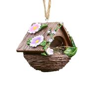 Outdoors Bird Nest | Weatherproof Resin Pet Shelter,Bird Nesting House | for Macaws Parakeet Lovebird Conures Cockatiels Sparrow Finches Garden Yard Balcony Porch