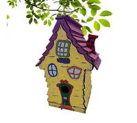 Outdoors Birdhouses, Outside Wooden Bird Houses, 10.04x6.1 inches Weatherproof & Natural Design, Organic Wood Birdhouse for Outdoor Garden, Backyard and Balcony Use