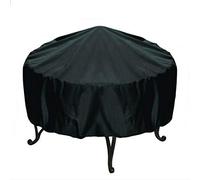 Outdoors Fire Pit Cover- Heavy Duty Waterproof 600D Polyster with Thick PVC Coating, Round Fire Pit Cover, Waterproof, Black
